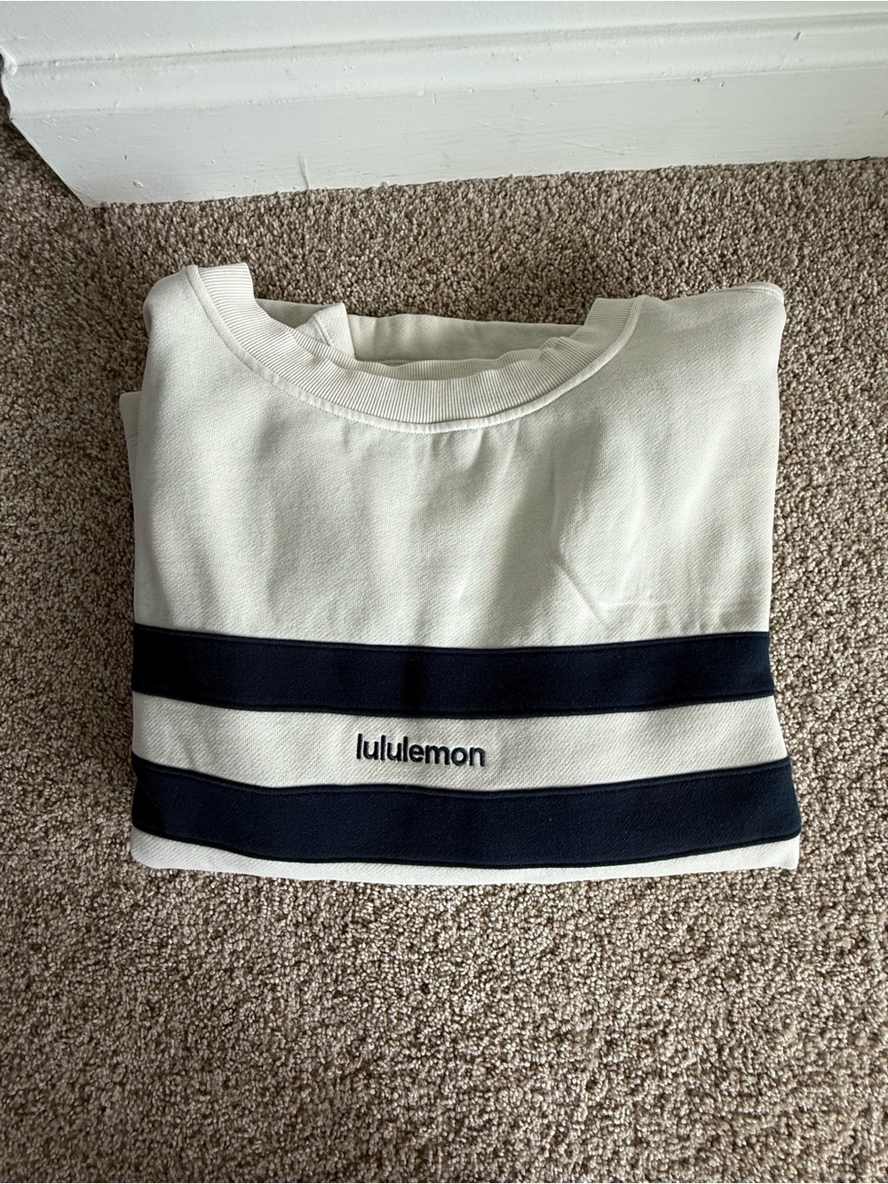 Lululemon Steady State Striped Crew